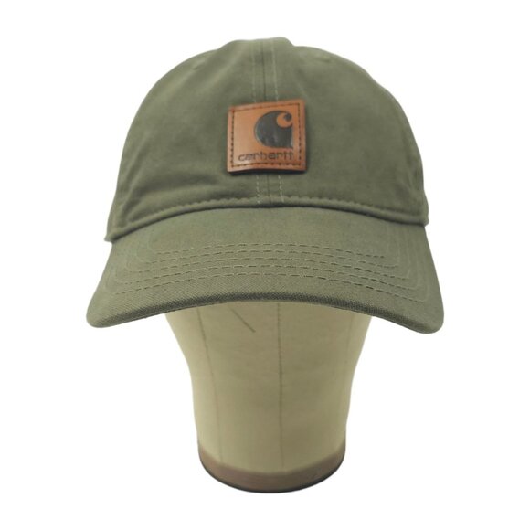 Carhartt Strapback OSFA Cap Hat Trucker Baseball Logo Patch Fatigue Green - Picture 13 of 14